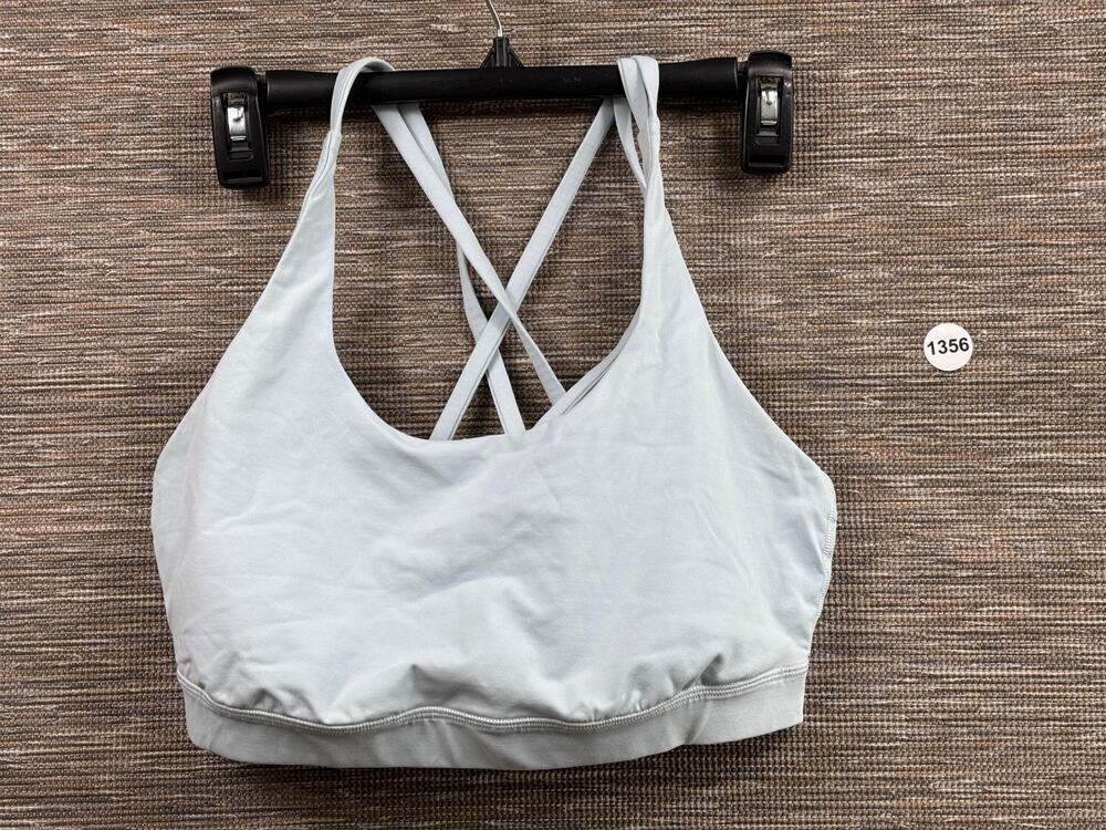 Lululemon Energy Bra Medium Support B-D Cups Size 12 Light Blue LW2540S